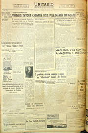 Página do jornal Unitário de abril de 1958