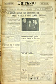 Página do jornal Unitário de abril de 1958