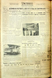 Página do jornal Unitário de abril de 1958