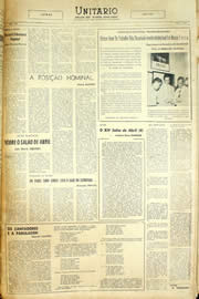 Página do jornal Unitário de abril de 1958