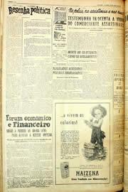 Página do jornal Unitário de abril de 1958