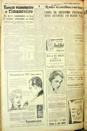 Página do jornal Unitário de maio de 1958
