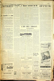 Página do jornal Unitário de maio de 1958