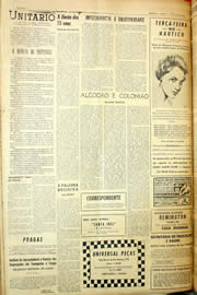 Página do jornal Unitário de maio de 1958