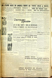 Página do jornal Unitário de maio de 1958