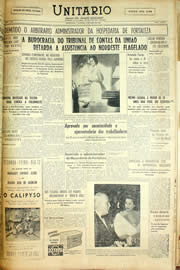 Página do jornal Unitário de maio de 1958