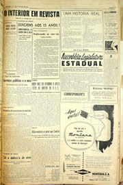 Página do jornal Unitário de maio de 1958