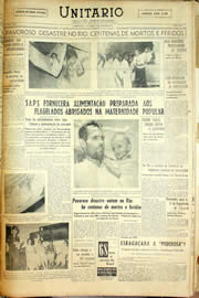 Página do jornal Unitário de maio de 1958