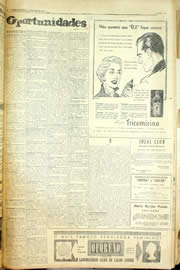 Página do jornal Unitário de maio de 1958
