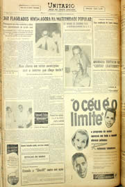 Página do jornal Unitário de maio de 1958