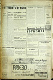 Página do jornal Unitário de maio de 1958