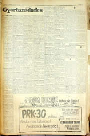 Página do jornal Unitário de maio de 1958