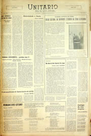 Página do jornal Unitário de maio de 1958