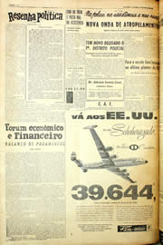 Página do jornal Unitário de maio de 1958