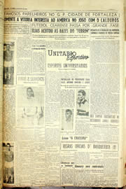Página do jornal Unitário de maio de 1958