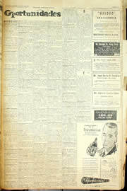 Página do jornal Unitário de maio de 1958