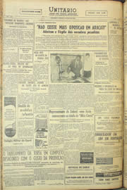 Página do jornal Unitário de maio de 1958