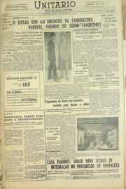 Página do jornal Unitário de junho de 1958