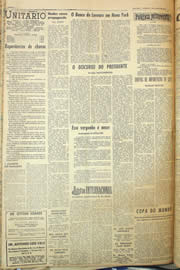 Página do jornal Unitário de junho de 1958