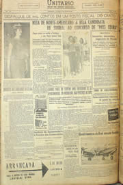 Página do jornal Unitário de junho de 1958