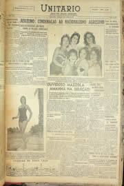Página do jornal Unitário de junho de 1958
