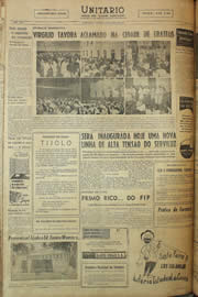 Página do jornal Unitário de junho de 1958