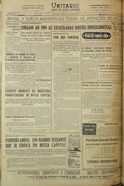 Página do jornal Unitário de junho de 1958