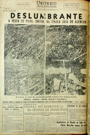 Página do jornal Unitário de outubro de 1958