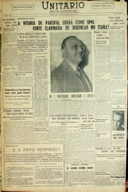 Página do jornal Unitário de outubro de 1958