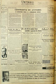 Página do jornal Unitário de outubro de 1958