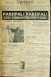 Página do jornal Unitário de outubro de 1958