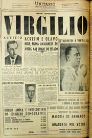Página do jornal Unitário de outubro de 1958