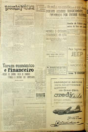 Página do jornal Unitário de outubro de 1958