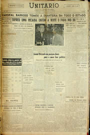 Página do jornal Unitário de outubro de 1958
