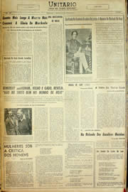 Página do jornal Unitário de outubro de 1958