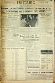 Página do jornal Unitário de outubro de 1958