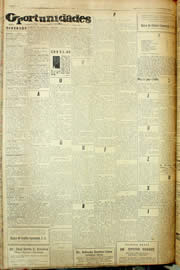 Página do jornal Unitário de outubro de 1958