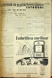 Página do jornal Unitário de outubro de 1958