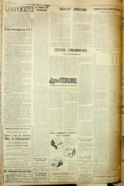 Página do jornal Unitário de outubro de 1958