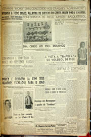 Página do jornal Unitário de outubro de 1958