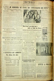 Página do jornal Unitário de outubro de 1958