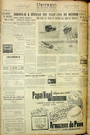 Página do jornal Unitário de novembro de 1958