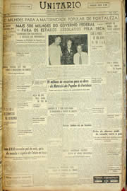 Página do jornal Unitário de novembro de 1958
