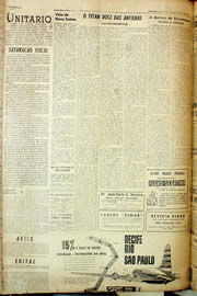 Página do jornal Unitário de novembro de 1958