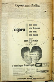 Página do jornal Unitário de novembro de 1958