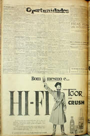 Página do jornal Unitário de novembro de 1958