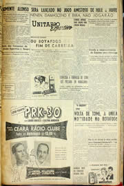 Página do jornal Unitário de novembro de 1958