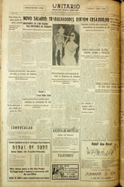 Página do jornal Unitário de dezembro de 1958