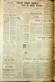 Página do jornal Unitário de dezembro de 1958