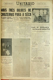 Página do jornal Unitário de dezembro de 1958
